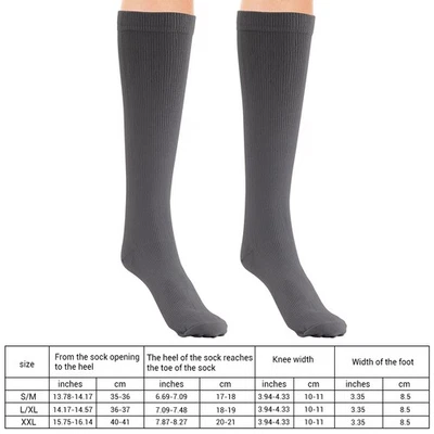 6 pares de calcetines de compresión de cobre 20-30 mmHg soporte graduado para hombre mujer S-XXL Foto 1 de 4