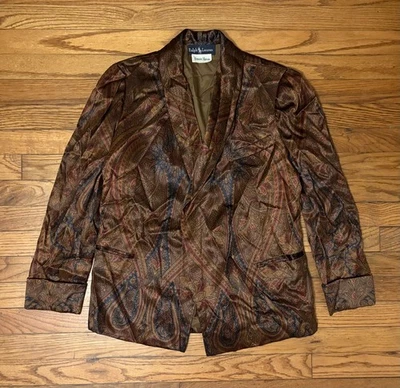 Polo Ralph Lauren Women's Vintage 100% Silk Coat Jacket Coatigan (size: 6) - Image 1 of 4