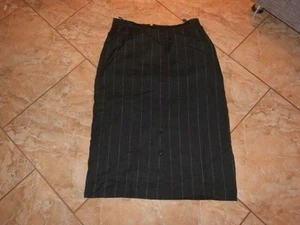 D0352 Clapper Model Wool Skirt 42 Striped Very Good - Picture 1 of 1