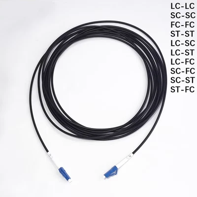 1C Armored Fiber optic Patch cord 1-30m TPU LC FC Simplex jumper Outdoor SM SX - Image 1 of 4