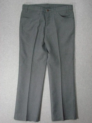 TB03440 USA 1992 **LEVI'S** 517 BOOT CUT POLY PANTS 36x30 (msr 35"x30") GRAY - Image 1 of 4