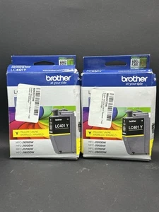 Brother (2) LC401Y Yellow High Yield Ink Cartridge - EXP: 10/2027 SHIPS FREE 🔥 - Picture 1 of 14