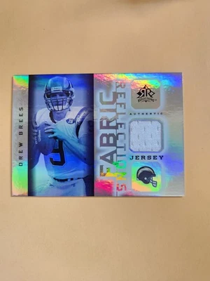 2005 UPPER DECK REFLECTIONS FABRICS #FRDR DREW BREES GAME USED JERSEY - Image 1 of 2