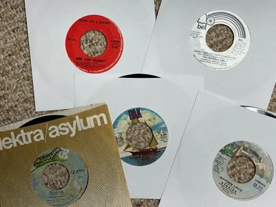 RARE 60's 70's vinyl lot 7" rock garage psych 45's inc C.C.S. , PG&E , THE DOORS - Image 1 of 4