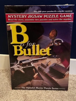 B is For Bullet Jigsaw Puzzle Murder Mystery Game 2X 500 Piece Puzzle NEW Sealed - Image 1 of 3
