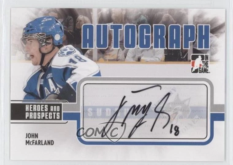2009-10 ITG Heroes and Prospects Auto John McFarland #A-JM Auto - Image 1 of 2