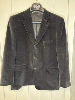 Chaqueta Blazer Alfani Para Hombre 44R Negra Pana Algodón 3 Botones Sin Ventilación Foto 1 de 4