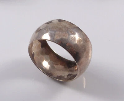 Ring Silber 925 Hammerschlag Dekor HB Krone - Bild 1 von 4