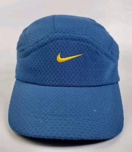 Vintage Nike Mütze Cap 7 Panel verstellbar blau gelb Rückenwind Y2K - Bild 1 von 7