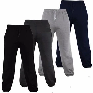 Herren Xtra große Größe Fleece Joggingunterteil Hose 2XL-8XL, schwarz, marineblau, grau - Bild 1 von 5