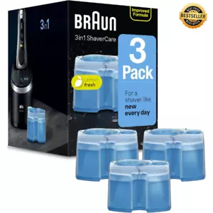 Braun Clean & Renew System Cartridges Refills CCR3 Series 3 5 7 9 Shaver, 3 Pack - Picture 1 of 17