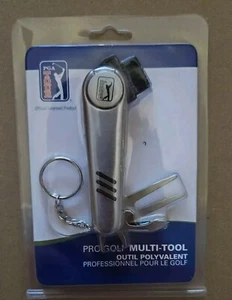 PGA TOUR Pro Golf Multi Tool Divot Tool Pen Brush Spike Tool Keyring Ball Marker - Picture 1 of 3