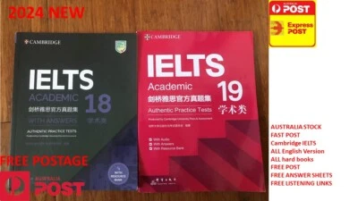 EXPRESS POST2024 Newest Cambridge IELTS 18,19/General OR Academic/ALL English ve - Image 1 of 3