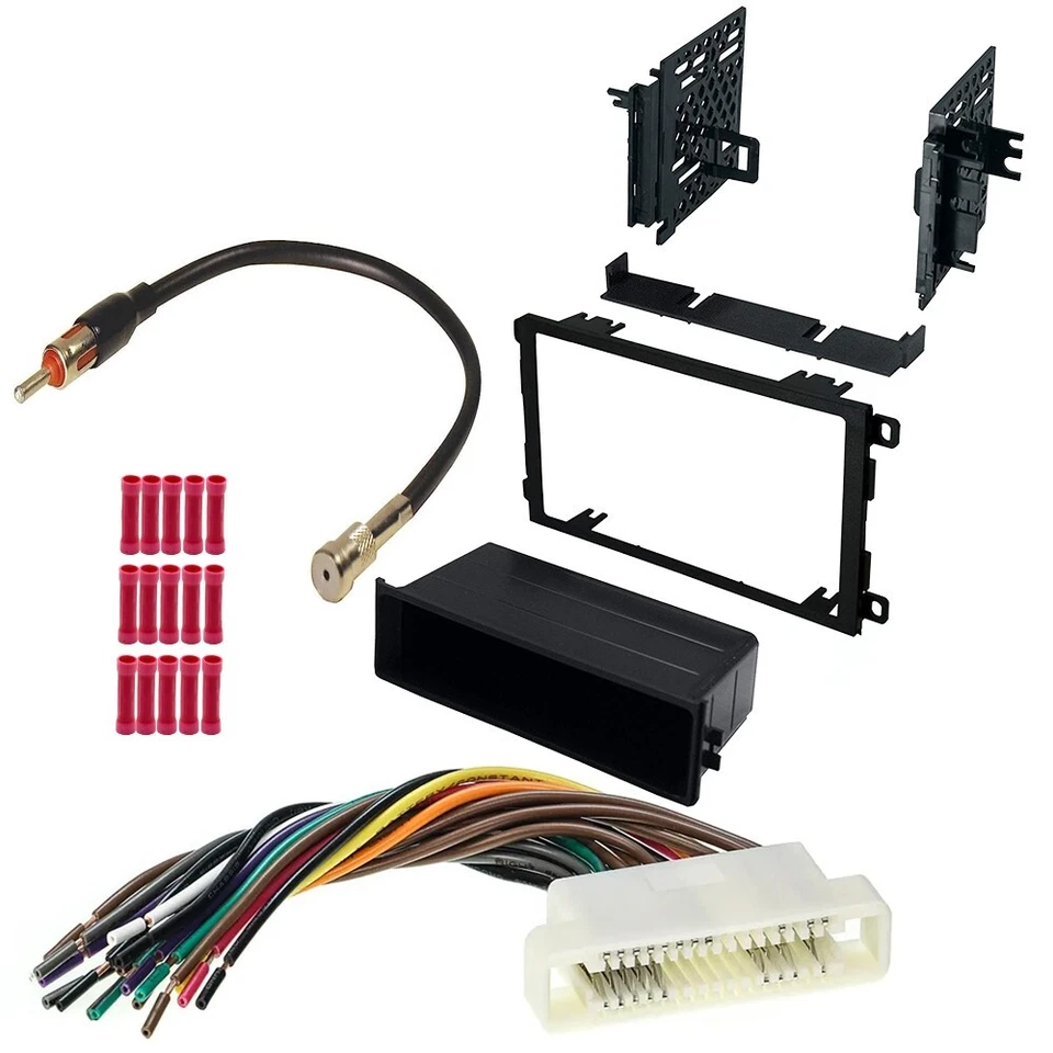 For 2000-05 Pontiac Bonneville Single/Double DIN Radio Dash Kit Harness Antenna - Image 1 of 1