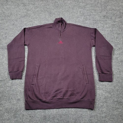 VETEMENTS Adidas maglione uomo viola medio quarto zip felpa pullover logo atletico