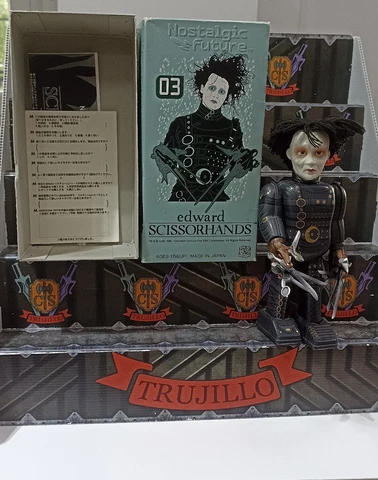 Edward Scissorhands Tin Toy  In Original Box Medicom #03 1998 JAPAN Johnny Depp Cover