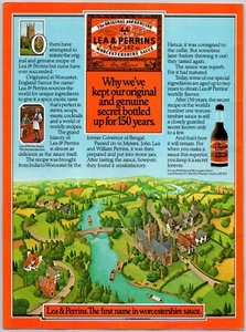 PRINT AD 1986 Lea & Perrins Worcestershire Sauces Canada 8" x 11" - Picture 1 of 1
