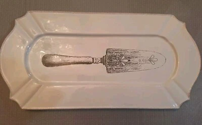 Mud Pie White Ceramic Rectangular Sweets/ Appetizer Platter  Serving Tray - Image 1 of 4