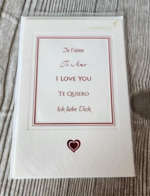 Tarjeta de San Valentín de papiro con sobre Foto 1 de 2