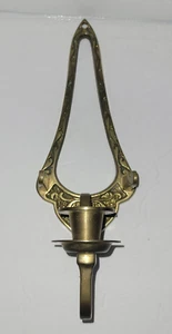 Wall Sconce Brass Crowning Touch Hollywood Regency Candle Holder Plate Display - Picture 1 of 7