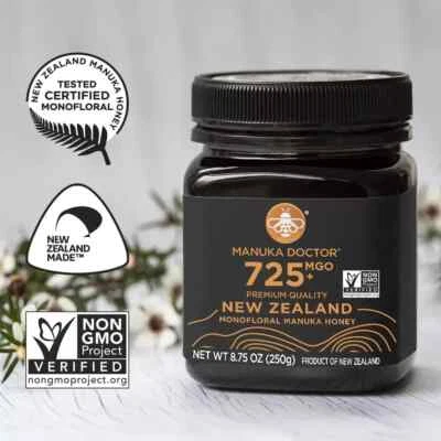 MANUKA DOCTOR - MGO 725+ Manuka Honey Monofloral 100% Pure New Zealand Honey 250g 10/2026