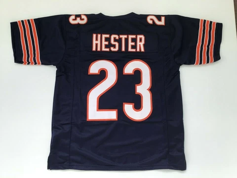 UNSIGNED CUSTOM Sewn Stitched Devin Hester Blue Jersey - M, L, XL, 2XL Cover