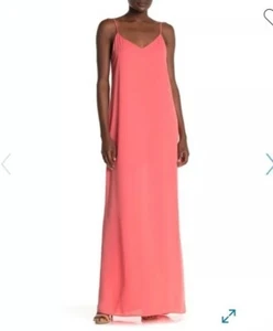 Show Me Your Mumu Jolie Coral Pink Floral Chiffon Maxi Dress Size XS - Picture 1 of 2