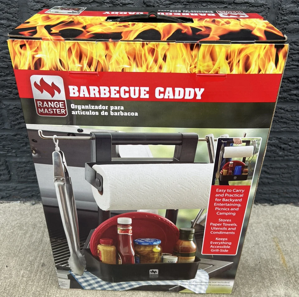 Range Master Barbecue Caddy For Paper Towels Utensils Condiments Easy Carry NEW - Image 1 of 4