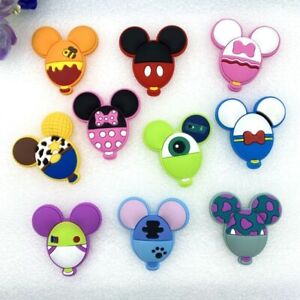 Cute Mickey Resin Balloon Rubber Cartoon Flatback Decoration Craft Supplies 10pc