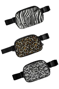 C.C Leopard Zebra Animal Print Strass Crossbody Bauchtasche Sport Gürteltasche - Bild 1 von 5