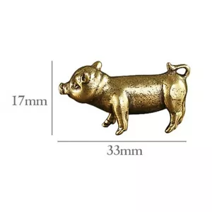 Pure Copper Pig Ornament Chinese Pig Pendant Detailed Craftsmanship - Picture 1 of 11