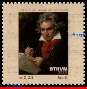 20-12 BRAZIL 2020 LUDWIG VAN BEETHOVEN, 250 YEARS, COMPOSER, CELEBRITIES, MNH - Picture 1 of 2