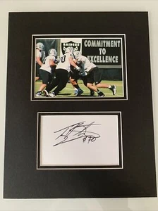 OAKLAND RAIDERS TONY BERGSTROM Signed Autographed Matted Photo w/cut 11"x14" - Picture 1 of 2