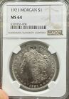 Beautiful 1921 Morgan Silver Dollar NGC Graded MS 64