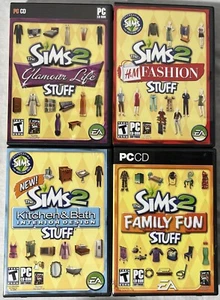 4 paquetes de “cosas” para LOS SIMS 2 en PC cocina y baño, moda, glamour, diversión familiar - Imagen 1 de 14