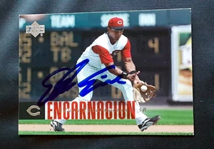 EDWIN ENCARNACION CINCINNATI REDS SLUGGER AUTOGRAPHED SIGNED 2006 BASEBALL CARD  - Picture 1 of 2