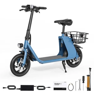 450W Foldable Electric Bike W/Seat Electric Scooter Adult Ebike UL2849 Certified - Picture 1 of 15