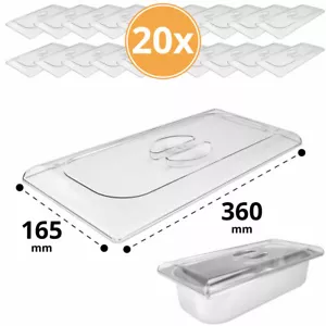 Tapa para depósito de hielo 360x165 mm cáscara de hielo 20 PIEZAS vitrina de hielo heladería heladería - Imagen 1 de 3