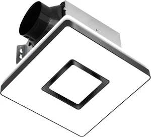 Exhaust Fan, 90 CFM, 1.5 Sones Bathroom Fan Light Combo, 15W Dimmable 3CCT LED L - Picture 1 of 8