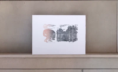 Robert Schanzenbacher Polarisierung Realismus Holzschnitt 62/180 handsigniert - Bild 1 von 3