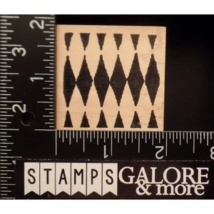 Savvy Rubber Stamps BACKGROUND ARGYLE DIAMOND SHAPES DESIGN #T18 - Picture 1 of 2