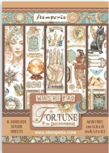 Stamperia - FORTUNE - WASHI PAD ADHESIVO A5 - 14,8cm x 21cm - Imagen 1 de 10
