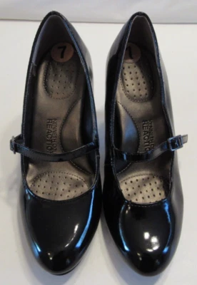 Kenneth Cole Reaction Black Patent Heels Dance Team Size 7M - Image 1 of 4