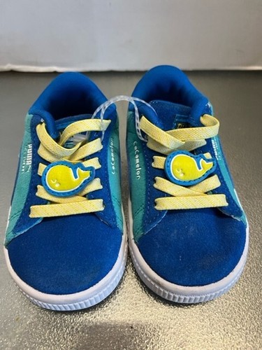 Sneakers slip on Puma Cocomelon taglia 4C bambino ragazzo blu azzurro scamosciato JJ NUOVE