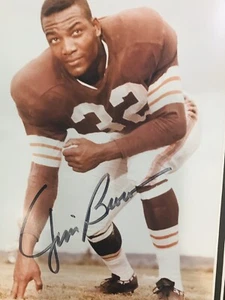 Foto firmada autografiada por Jim Brown enmarcada 8x10 Cleveland Browns sin papel auténtico - Imagen 1 de 8