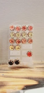 Ladies Ear Studs. Pink,Yellow,Black. UK STOCK!! CLEARANCE STOCK 2.99 FOR A PAIR - Picture 1 of 1