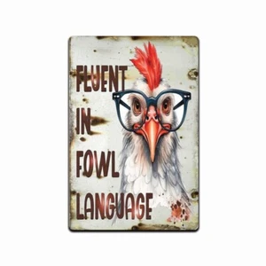 Chicken Coop Sign-Dear Chicken Mom-Funny Chicken Coop Fowl Language Sign-8 x 12" - Picture 1 of 4