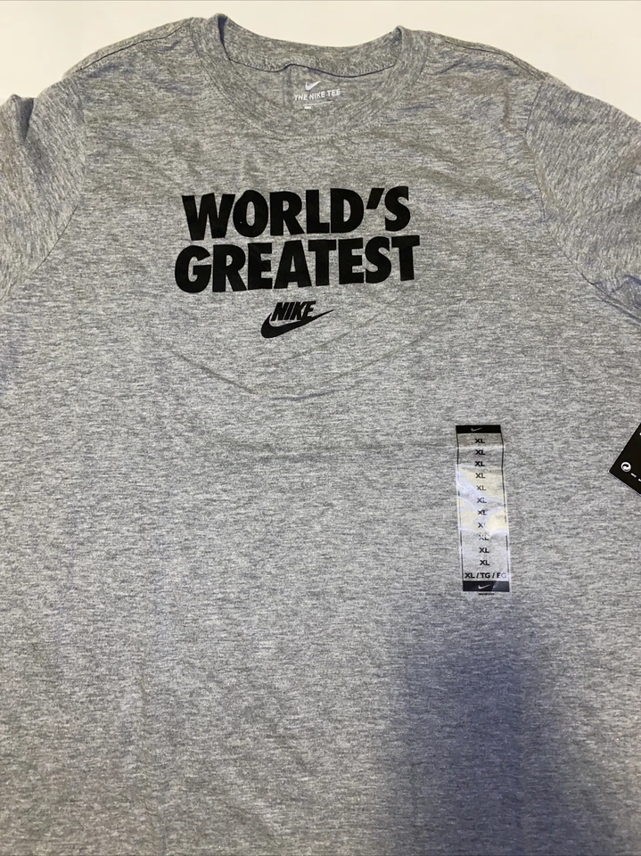 Nike Boys YXL Gray/Black WORLD'S GREATEST Shirt XL