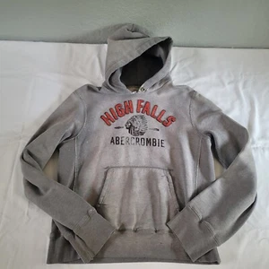 RARA Sudadera con Capucha Gris Desteñida Indian Head High Falls Abercrombie Talla Mediana - Imagen 1 de 10