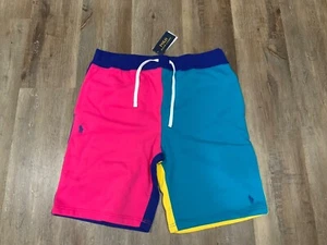 POLO RALPH LAUREN Spectre P2 Colorblock Fleece Shorts Mens Sz L - Picture 1 of 12